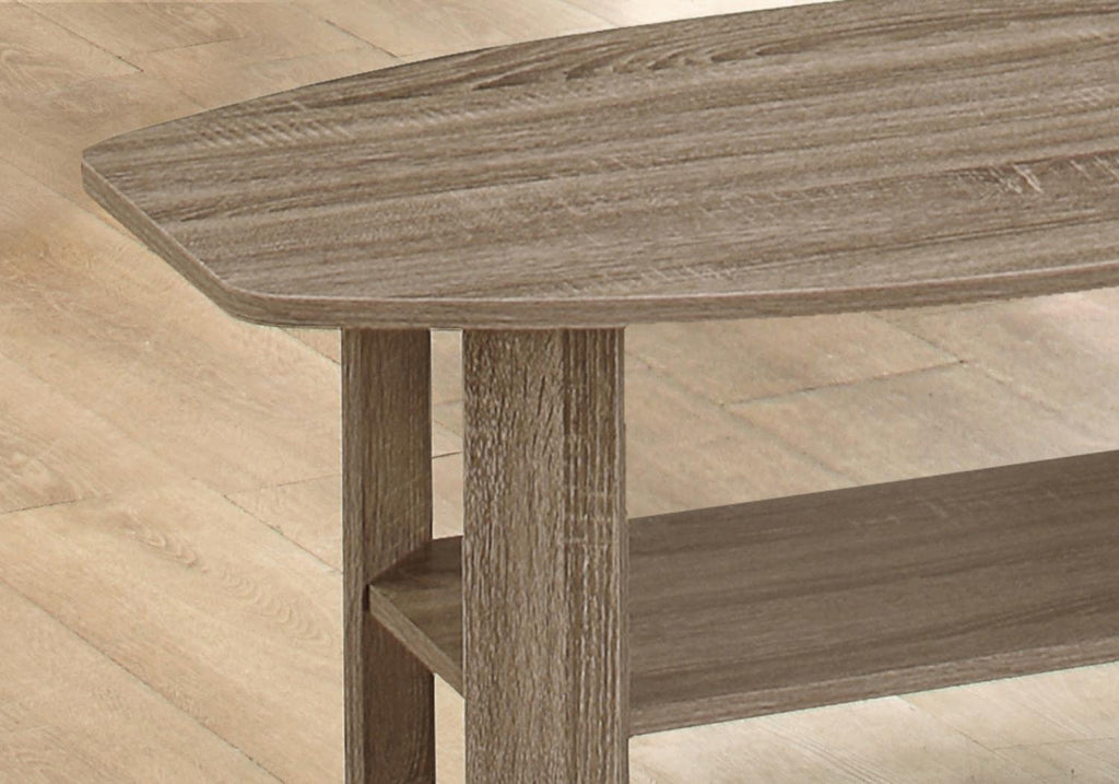 Monarch Specialties 7927P Table, 3pcs Set, Coffee, End, Side, Accent, Living Room, Laminate, Brown, Transitional Set-3Pcs Dark Taupe, 35.5' L x 21.5' W x 16.25' H
