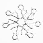 Metal Curtain Track Hooks S Shaped Small Curtain Hooks Stainless Steel Drape Wire Hooks For Ceiling Curtain Drape Track (30Pcs)