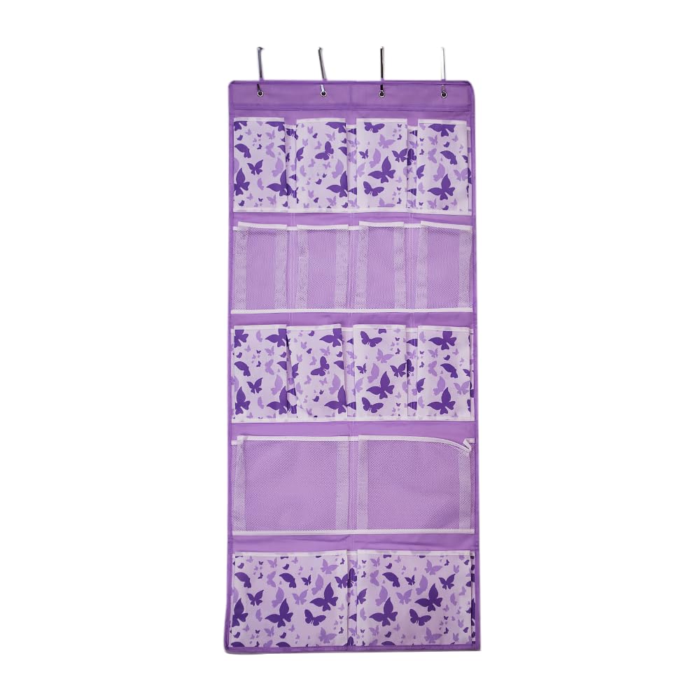 Over the Door Storage Organizer,Behind Door Shoes Rack,Back of Closet Hanging Holder Shelf for Socks,Hat,Underwear,Doll,Hair Too