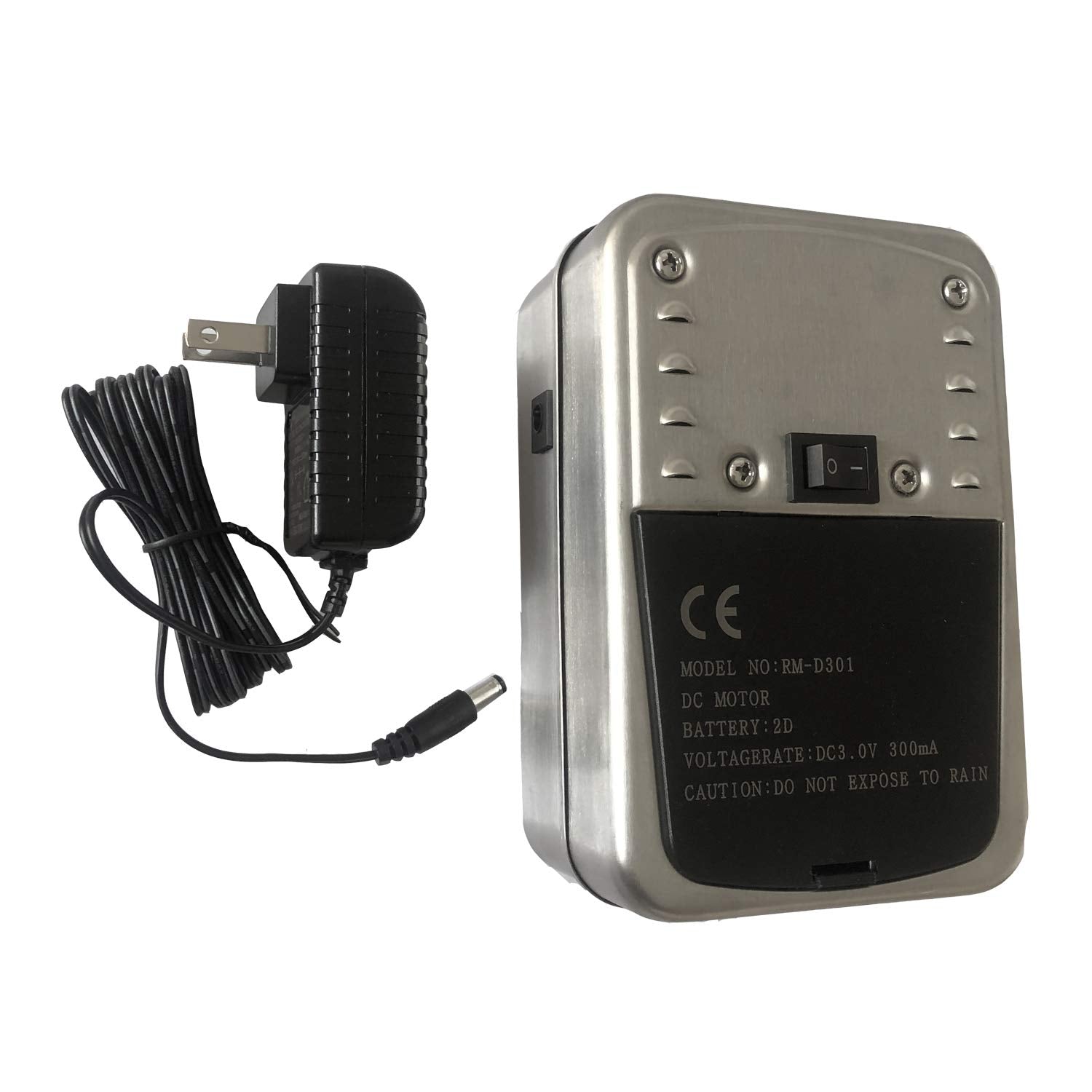 Grilljob Universal Stainless Steel 304 Dual Use Quiet Battery Rotisserie Motor Cordless For Barbecue Grilling, With Long Wire Ac