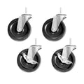 3 Diameter, Shelving Wheel Compatible with Seville Classics Heavy Duty Stem Threader Swivel Locking Casters Set for Office, Kit