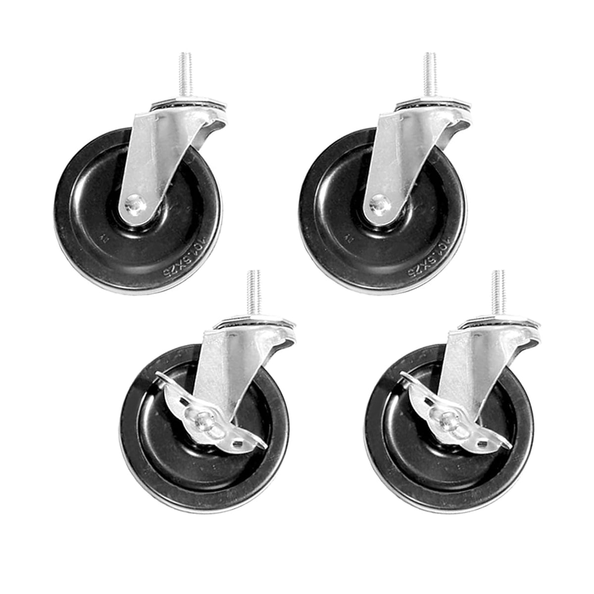 3 Diameter, Shelving Wheel Compatible with Seville Classics Heavy Duty Stem Threader Swivel Locking Casters Set for Office, Kit