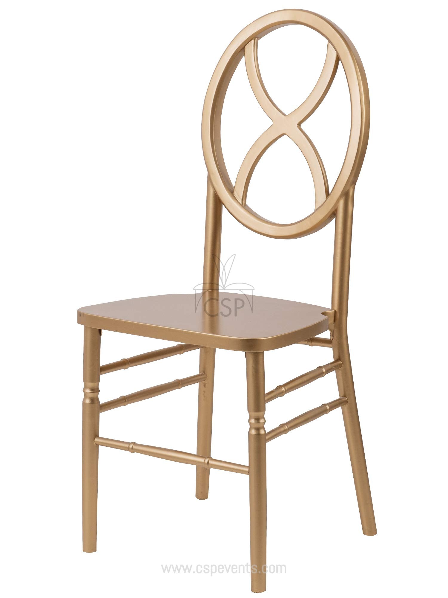 Commercial Seating Products Sandglass Gold Wood Chairs, 1-Pack