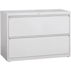 Lorell 2-Drawer Lateral File, 42 By 18-5/8 By 28-1/8-Inch, Gray