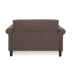 Furinno Bastia Vintage Modern Chesterfield Button Tufted Loveseat/Sofa Couch For Living Room, Brown Faux Leather