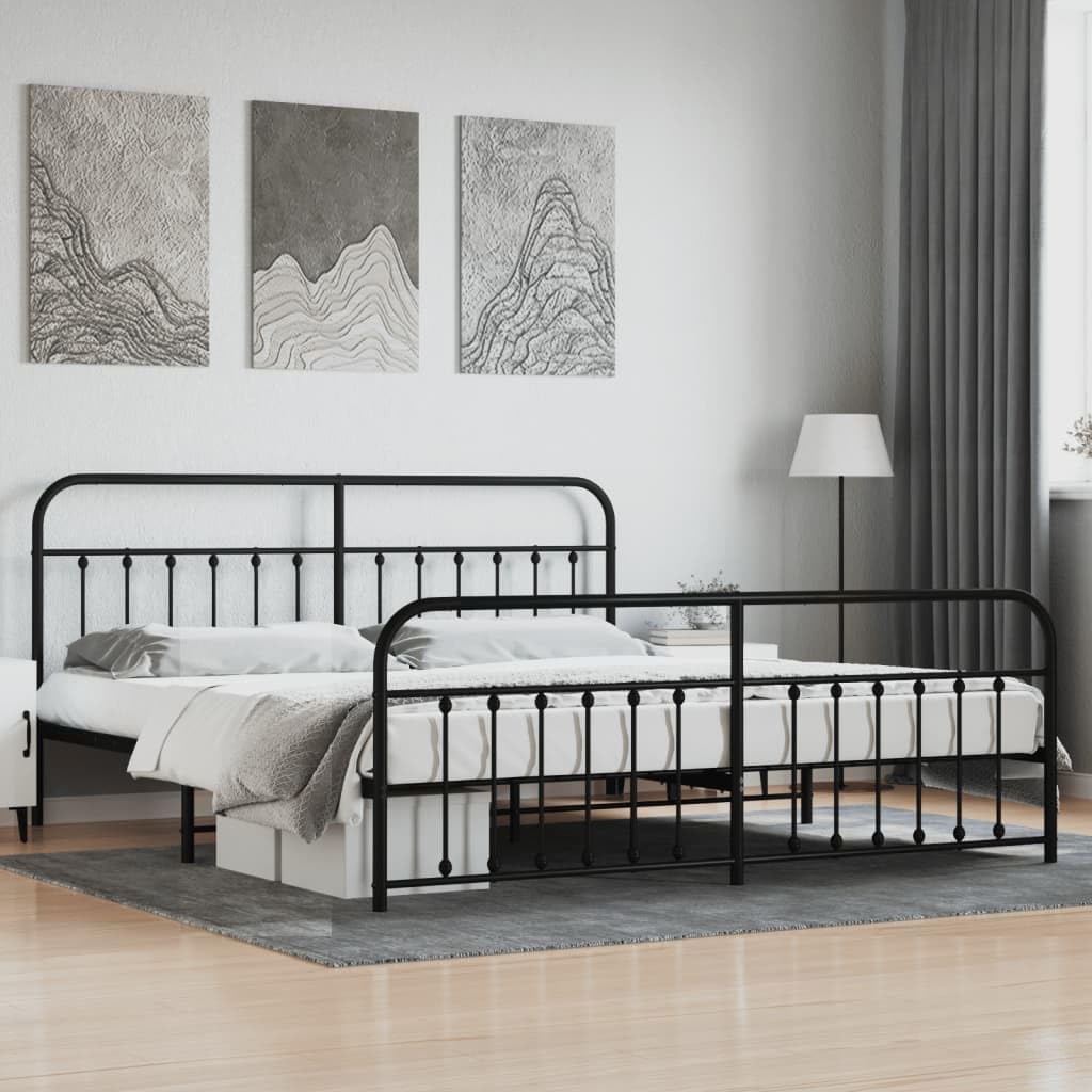 vidaXL 10'' King Metal Bed Frames - Thumbnail 5