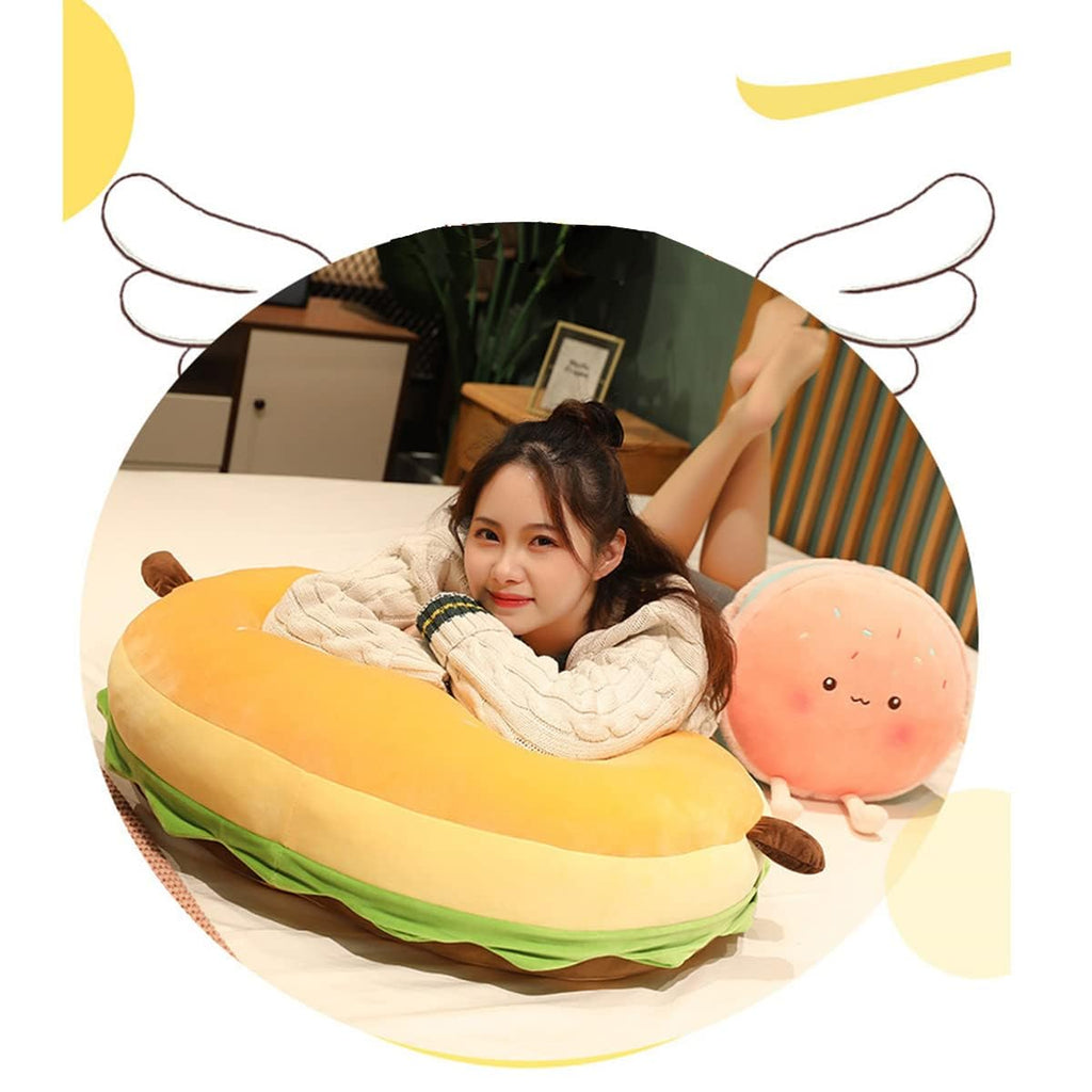 Goylmc Hamburger Plush Pillow - Hamburger Stuffed Pillow - Food Plush Pillow - Home Decoration Christmas Birthday Gift For Kids