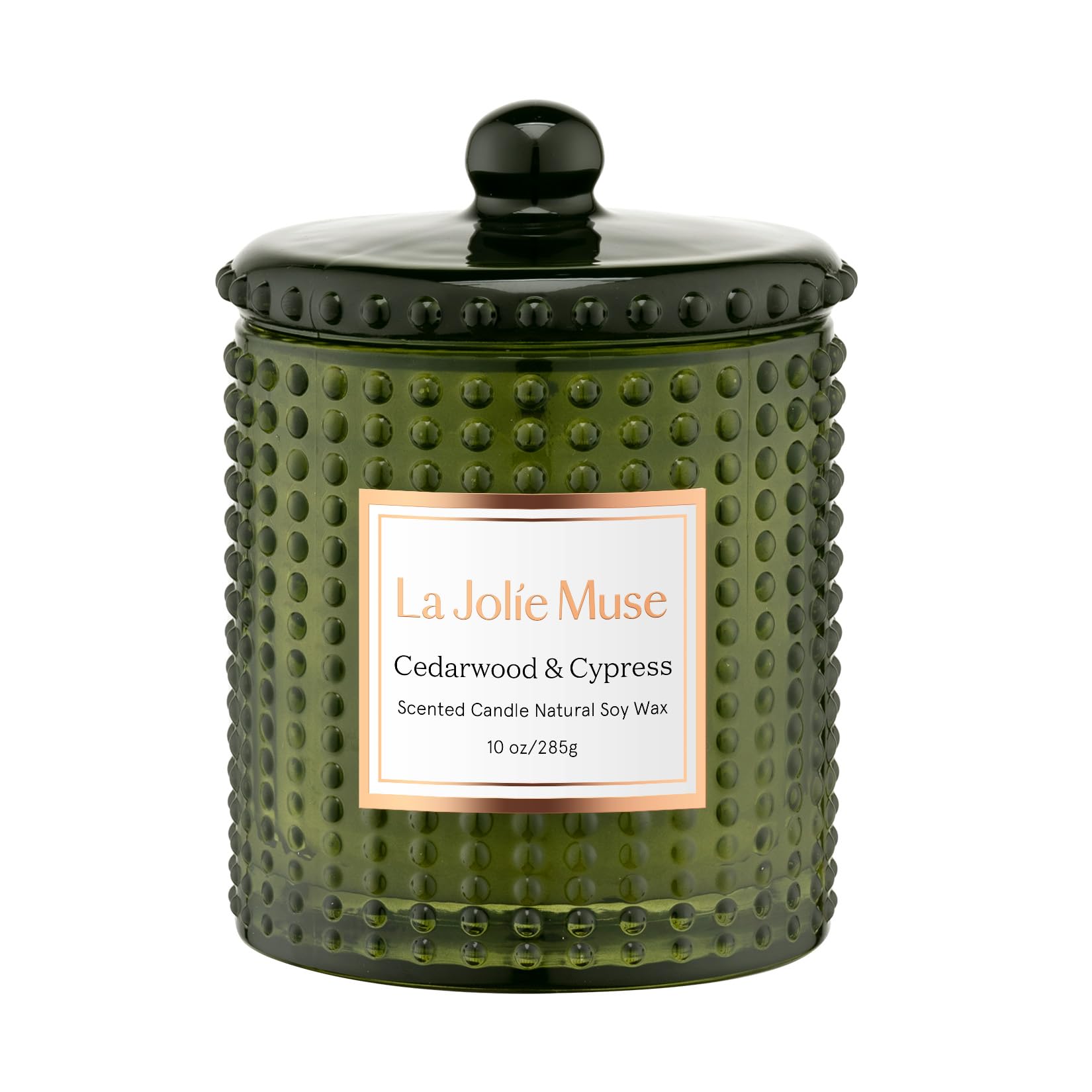 LA JOLIE MUSE Cypress & Cedarwood Scented Candle - Christmas Candles for Home Scented, Winter Candles Gift for Holiday, Natural 