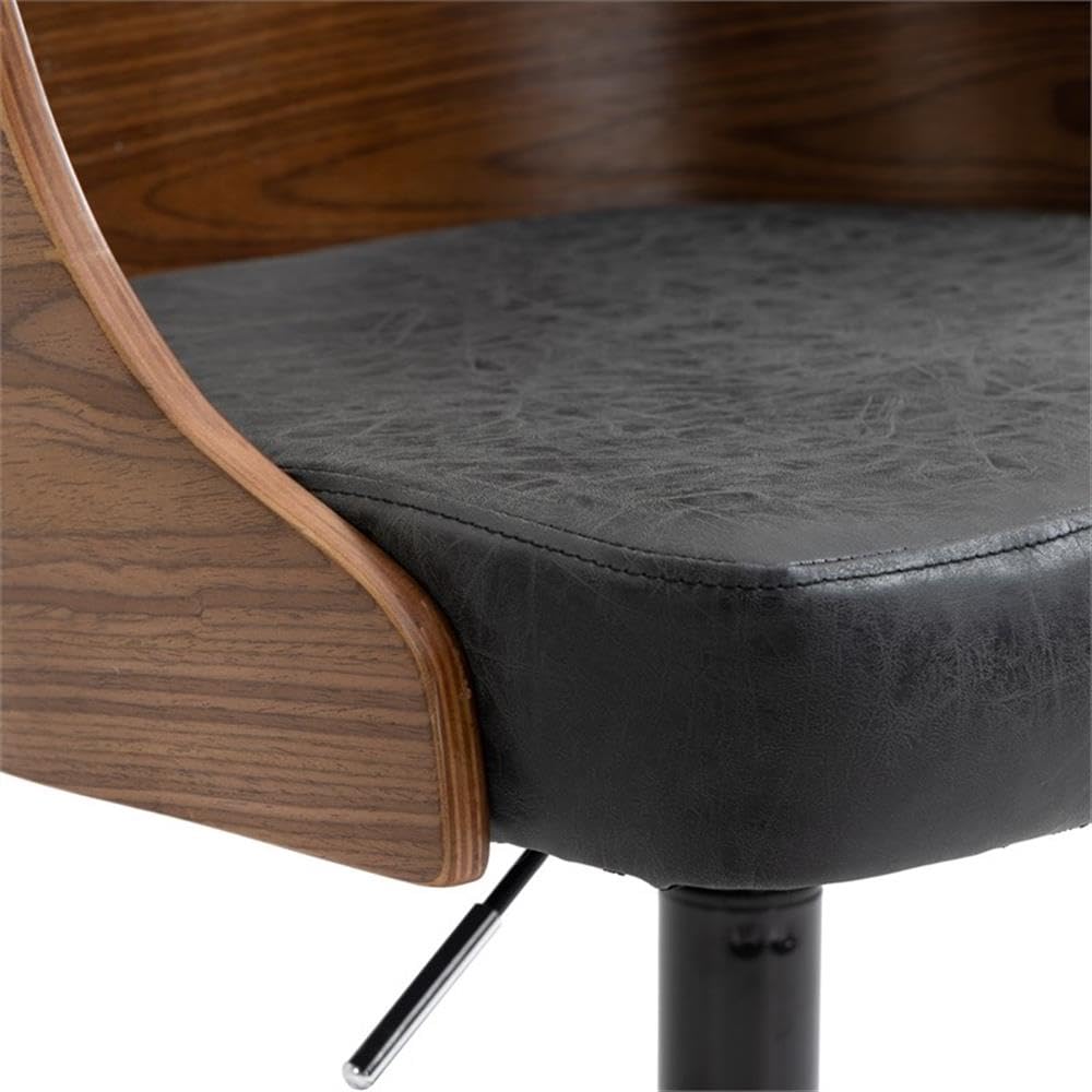 American Furniture Classics AW804 Office Chair, Black and Wood