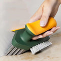 SKYLUME Tile Grout Cleaner Brush 4 in 1 with Squeegee,Bathroom Cleaning Brushes,VShape Gap Scrub Brush Crevice Cleaning Brush T