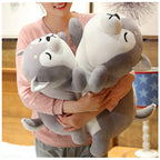 Erdao Husky Plush Pillow,Huskie Stuffed Animal Toy Puppy Throw Pillow For Kids,Valentine'S Day,Christmas (29.5 Inch)