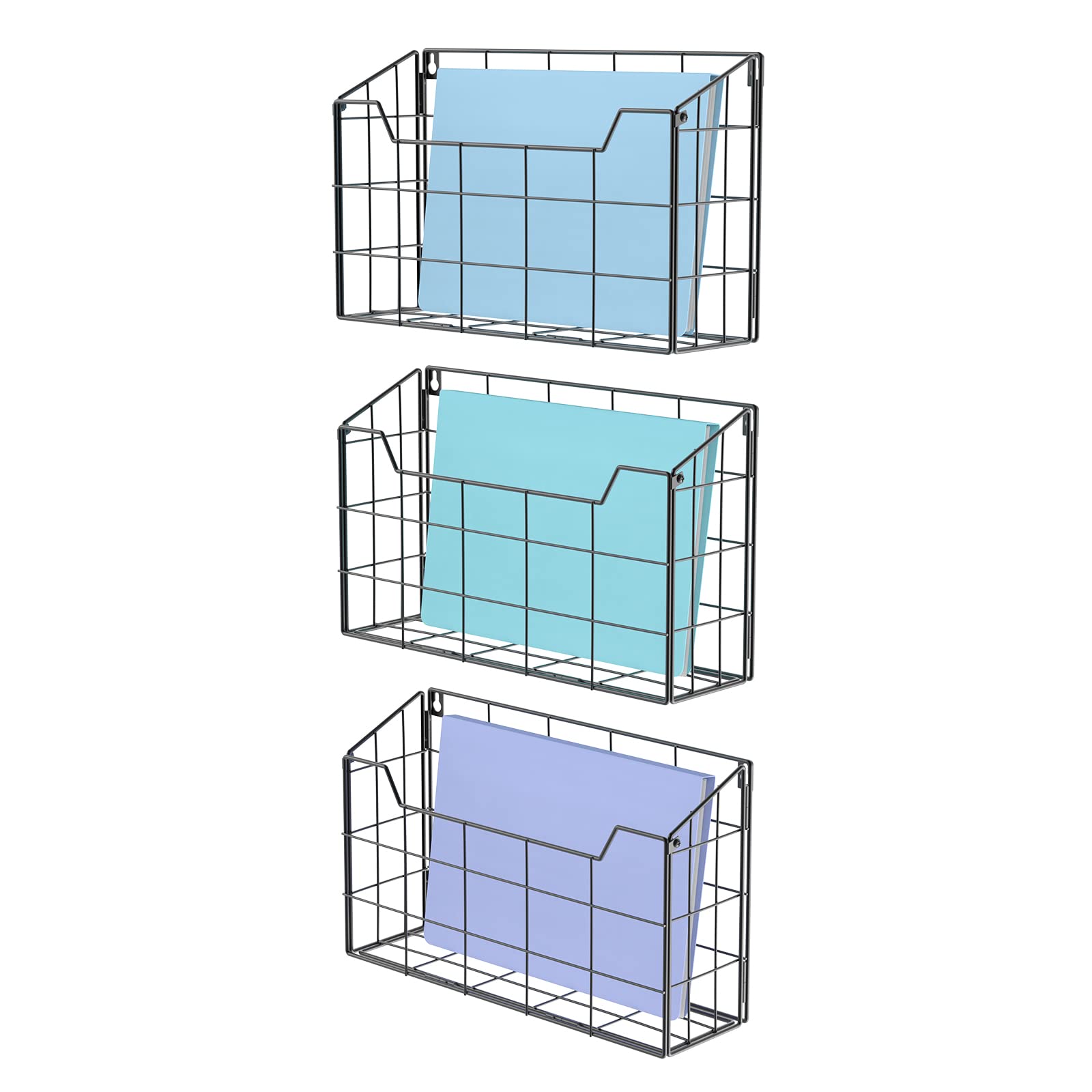 Univivi Wall File Organizer Hanging File Holder Magazine File Holder Desktop File Organizer For Document Paper Mail Home Office