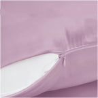 Purple Silk Pillowcase For Hair And Skin Made In Usa, Pure 22 Momme Silk Pillow Cases Queen With Zipper, 6A Grade Mulberry Silk,