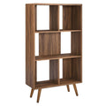 Modway EEI-5743-WAL Transmit 31 Wood Bookcase, Walnut