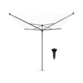 Brabantia Topspinner Outdoor 4 Arm Spinning Clothesline (131 ft/ 1.8) Rotating, Folding Clothes Drying Rack + Concrete Ground Tu
