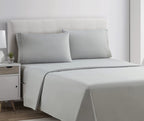 Clara Clark Bed Sheets, Premier 1800 Series 4 Piece Bed Sheet Set, Deep Pocket, Wrinkle, Fade, Stain Resistant, Luxury Soft Bedding Sheets & Pillowcases, Queen, Silver Gray