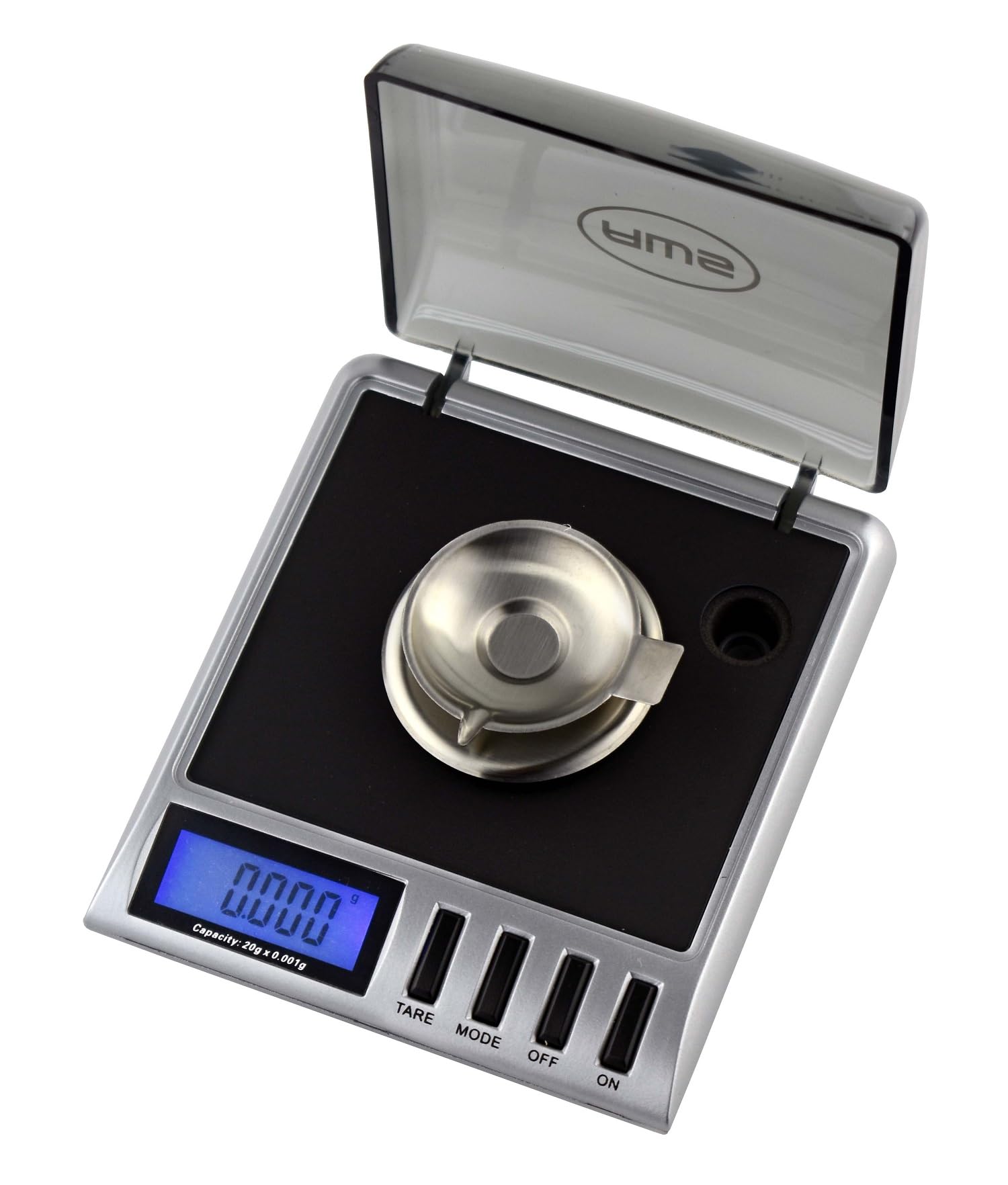 Gemini 20 - Portable Precision Digital Milligram Scale, Jewelry And Gems Scale - (20G X 0.001G) - (Black) - American Weigh Scale