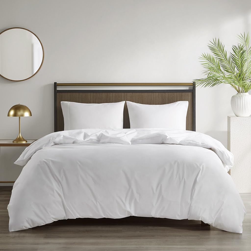 Sleep Philosophy Duvet Cover Queen Size Waterproof Comforter Protector For All Seasons, 3M Scotchgard Moisture Wicking Treatment