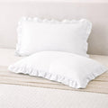 Shubhashi Innovation Ruffle Pillow Shams Microfiber Standard Size Set Of 2, Pack 20 X 26  Pillow Cases Soft & Breathable  De