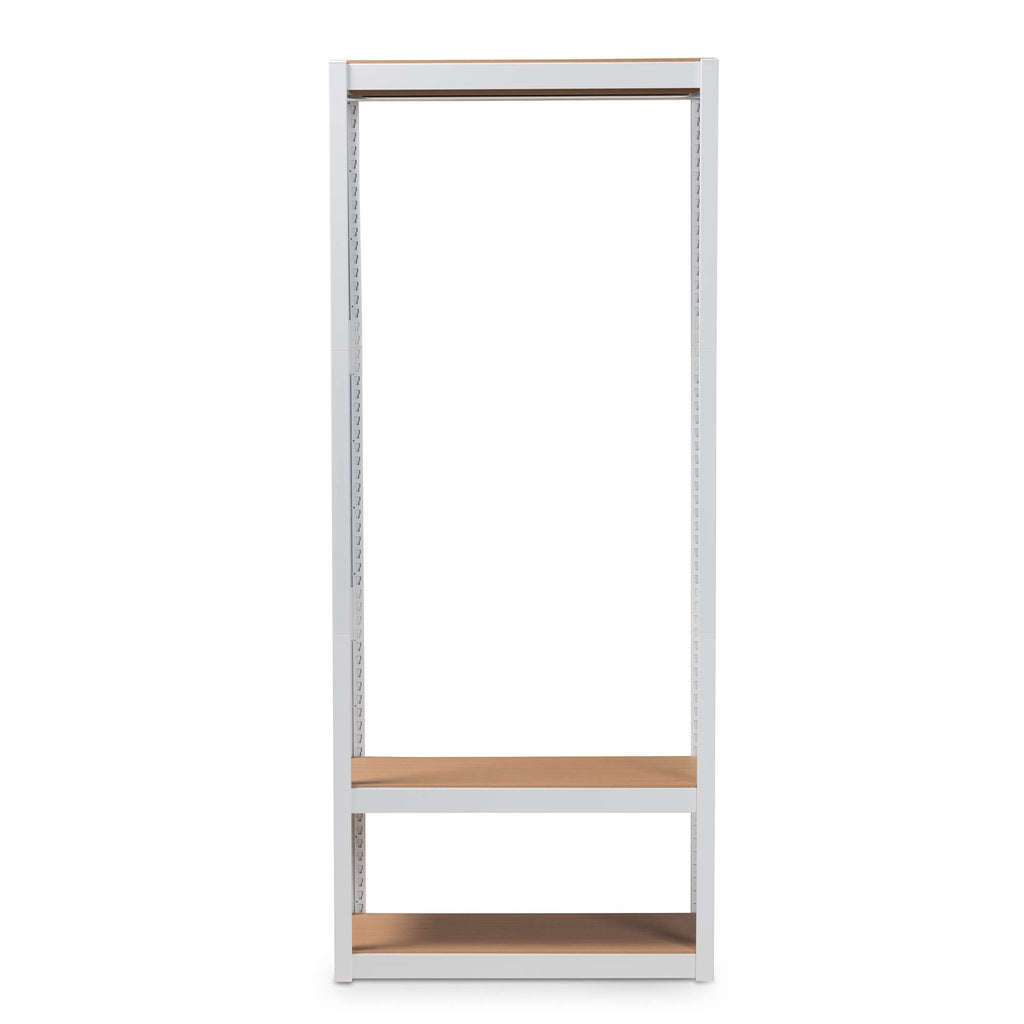 Baxton Studio Closet Storage Organizer, White/Brown