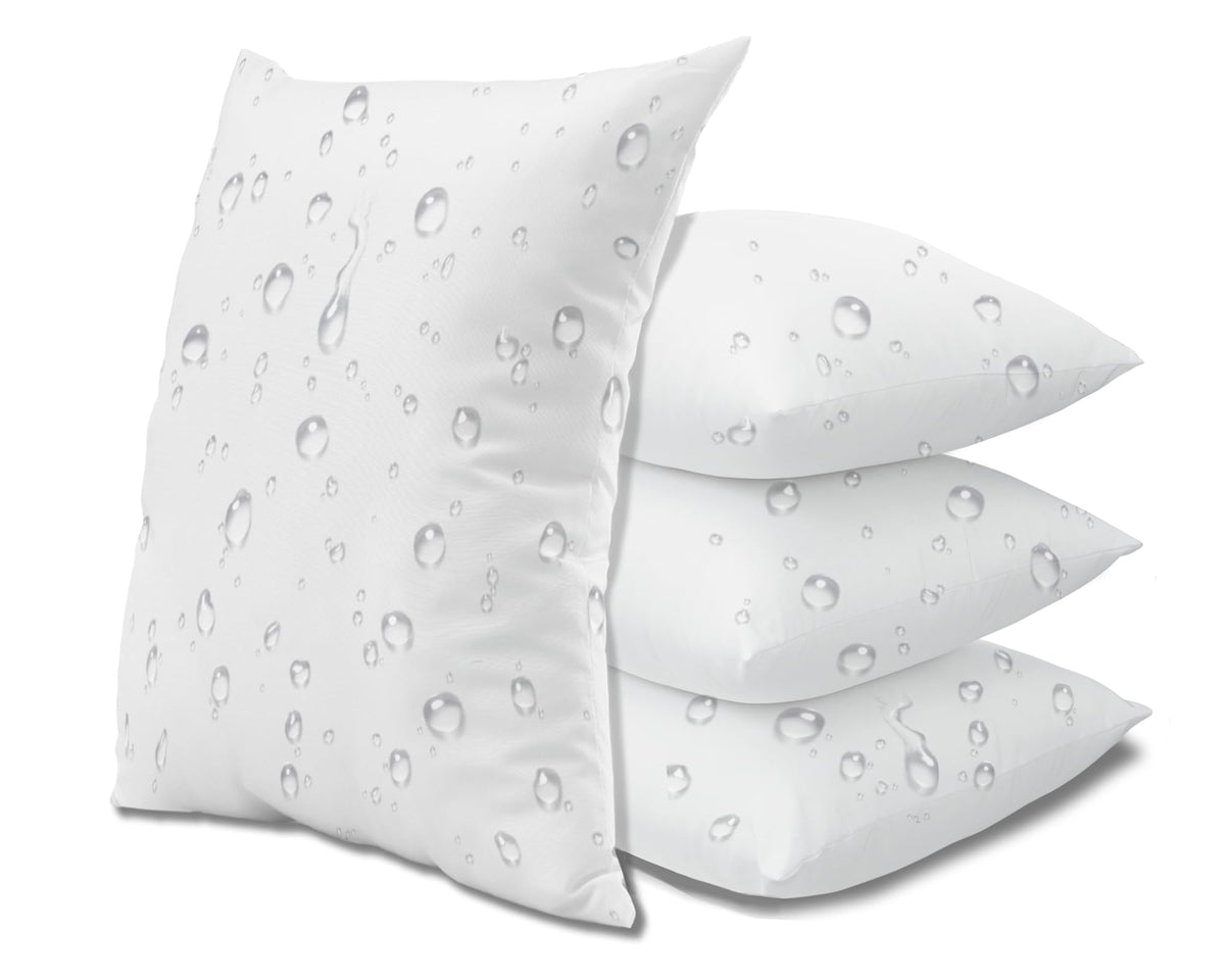 Yettbea Outdoor Waterproof 12X20 Throw Pillow Inserts Set Of 4, Water-Resistant Durable And Hypoallergenic Retangular Pillow Ins