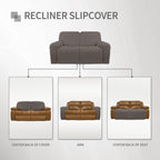 Easy-Going Oversized 6 Pieces Microfiber Stretch Sectional Recliner Loveseat Sofa Slipcover Soft Fitted Fleece 2 Seats Couch Cover Washable Furniture Protector With Elasticity For Kids Pet Taupe