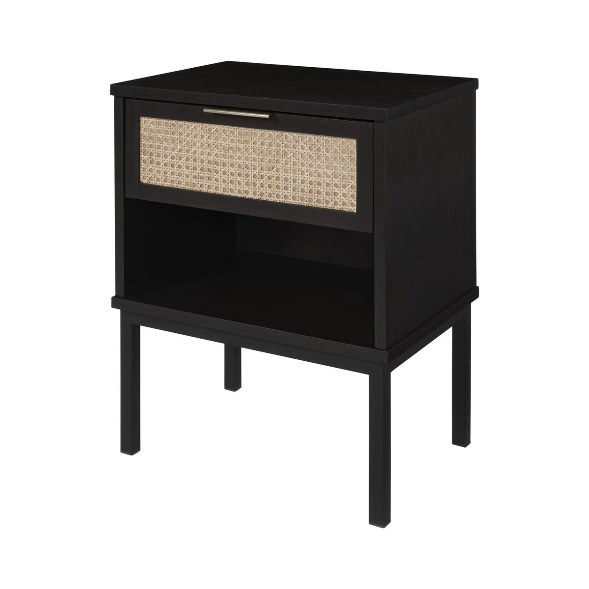 npd furniture and more Caine Nightstand, Black