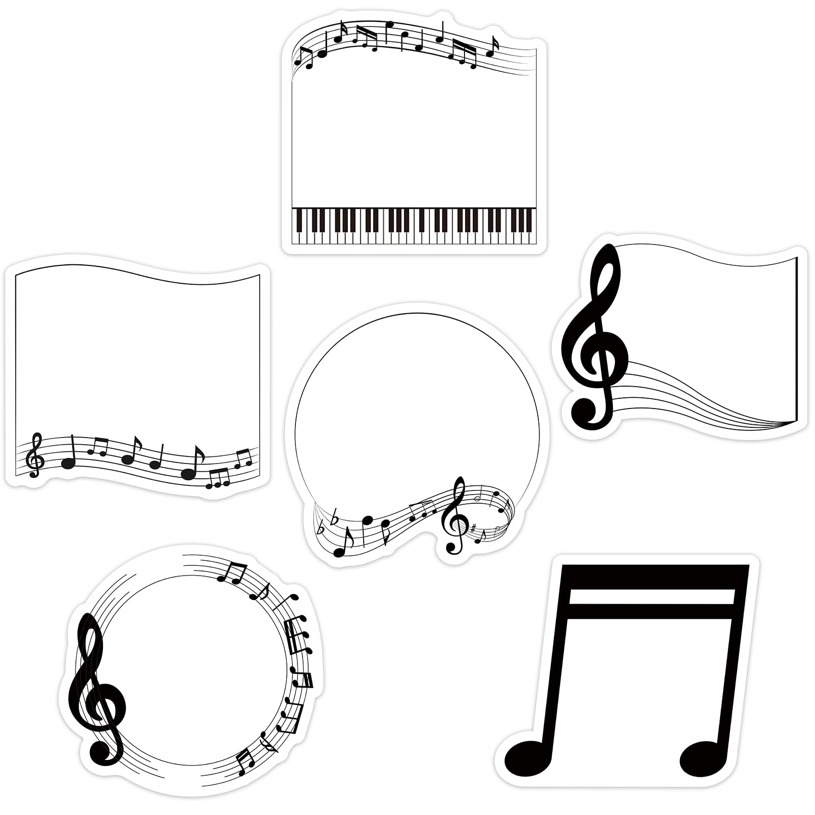 30 Pack Music Sticky Notes - 600 Sheets Music Notepads For Music Teacher Appreciation Gifts Party Favor Musical Notes Message Re