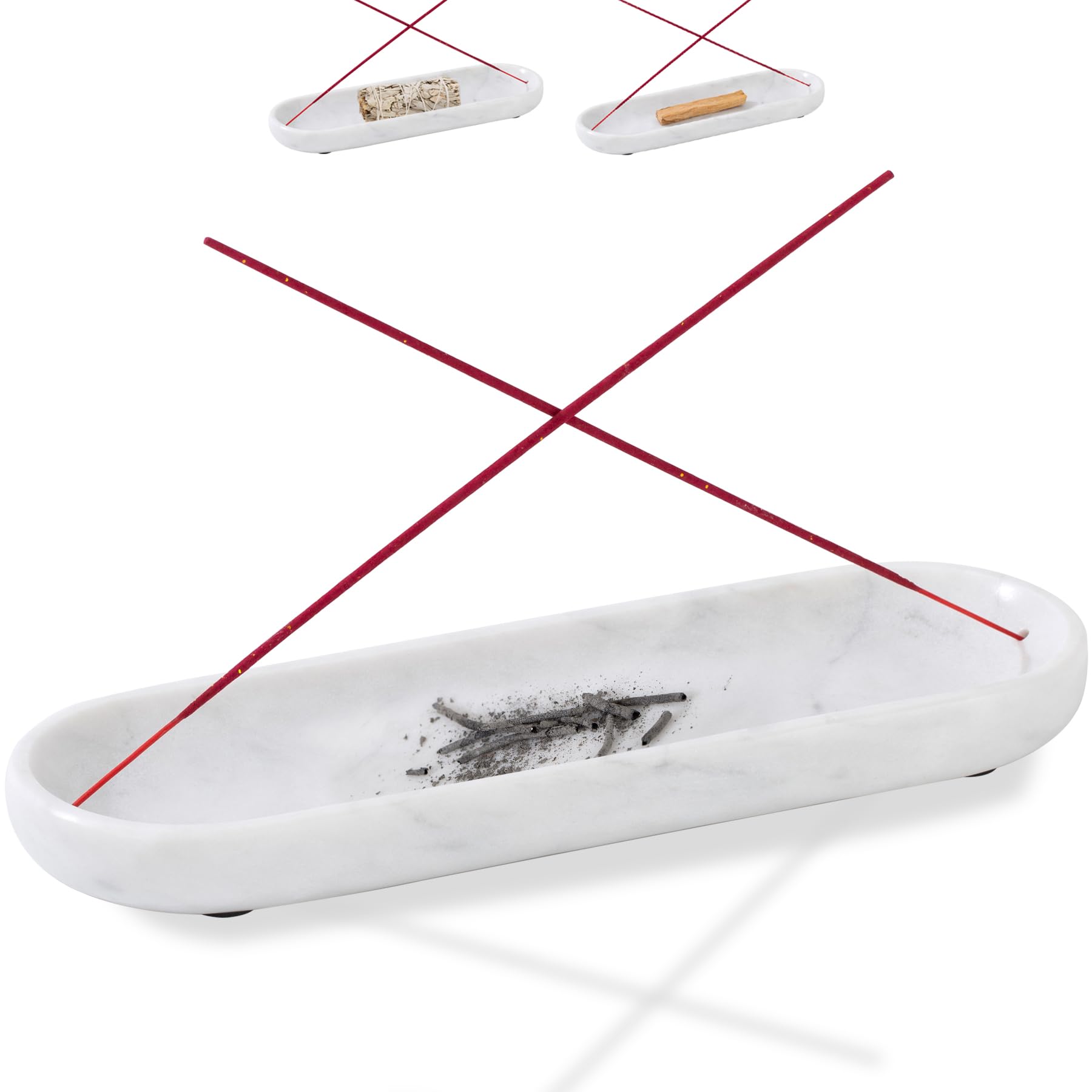 FasolaHome Incense Holder, Natural Marble Incense Burner, Incense Stick Holder for Meditation, insence-Sticks Holder, 10.6inch A