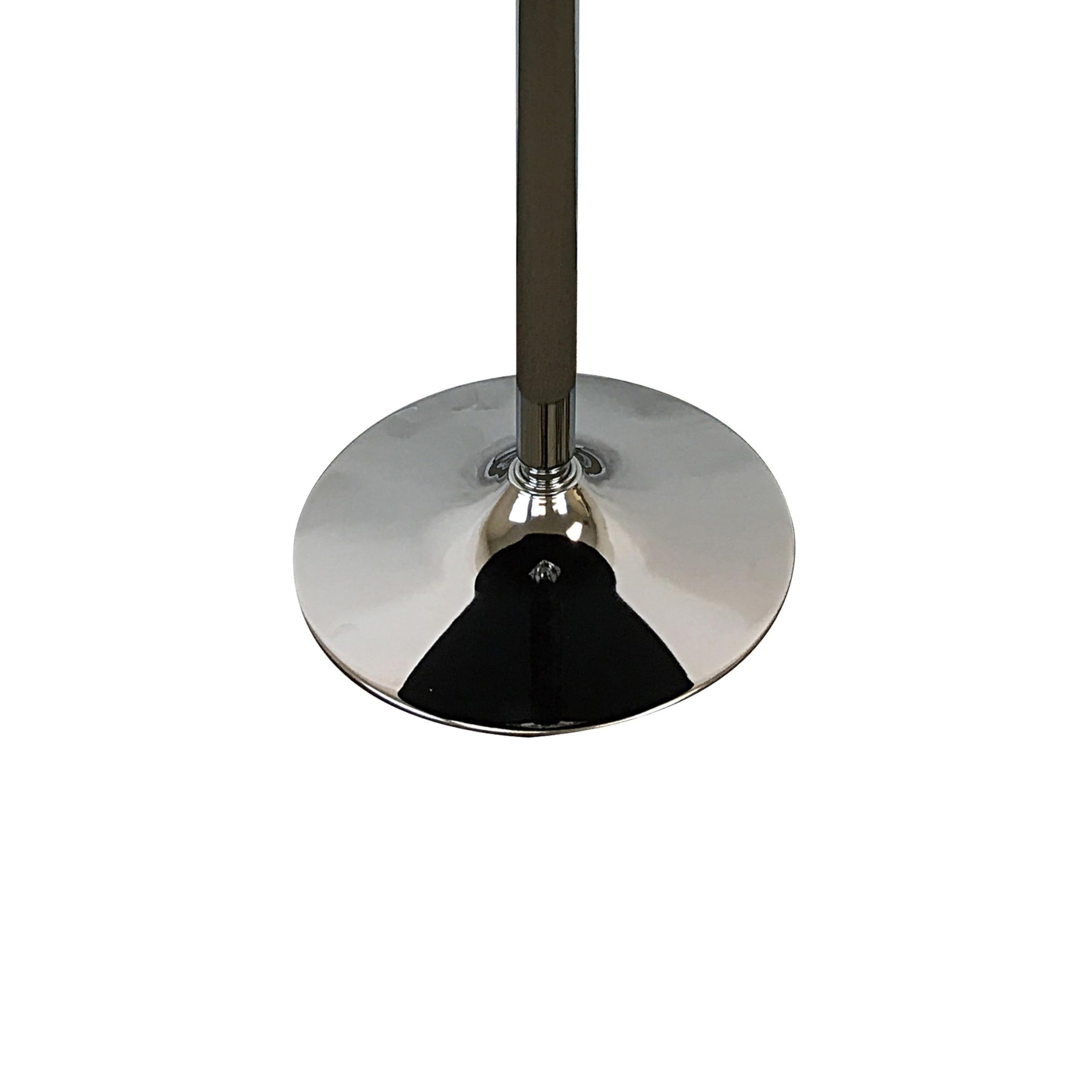 Benjara Mari 36 Inch Counter Height Table, Round Top and Stainless Steel Base, Black and Chrome