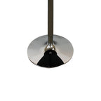 Benjara Mari 36 Inch Counter Height Table, Round Top and Stainless Steel Base, Black and Chrome