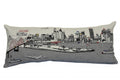 HomeRoots Cream 35' White Memphis Daylight Skyline Lumbar Decorative Pillow