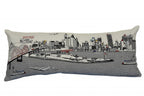 HomeRoots Cream 35' White Memphis Daylight Skyline Lumbar Decorative Pillow