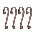 Haute Decor Stocking Scrolls Stocking Hanger - 4 Pack (Oil-Rubbed Bronze) - Christmas Stocking Holders for Various Mantel Sizes 