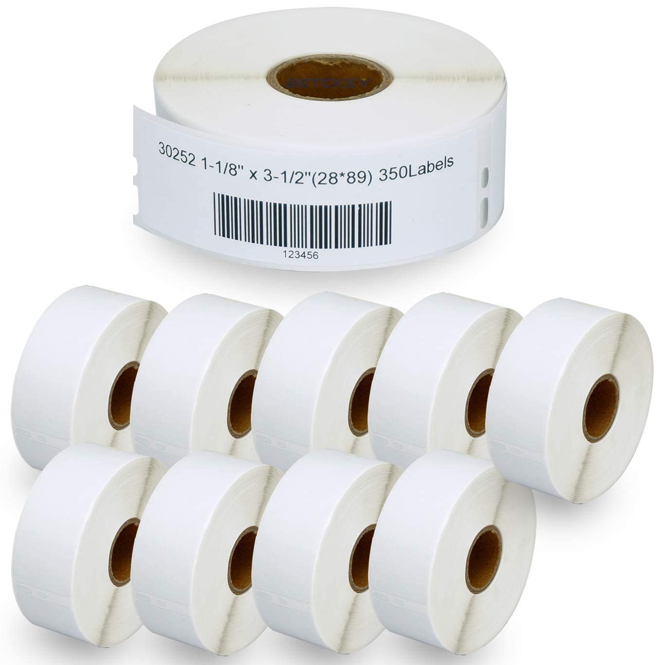 Betckey - Compatible Dymo 30252 (1-1/8' X 3-1/2') Address & Barcode Labels - Compatible With Dymo Labelwriter 450, 4Xl & Zebra
