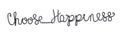 Cape Craftsmen Choose Happiness Cursive 3-D Metal Wall D  cor in Black Finish - 30 in Length x 1 Depth x 5 Height