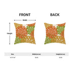 Fall Burnt Orange Outdoor Pillow Covers 18X18 Inch Set Of 2 Mustard Yellow Green Dahlia Floral Decor Throw Pillows Modern Geomet