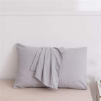 Jellymoni Pillowcases Standard Set Of 2 Cotton Envelope Pillow Covers Light Grey 20  26In Bed Pillow Cases 100% Washed Cotton So