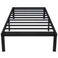 Emoda 14 Inch Twin Bed Frames No Box Spring Needed, Heavy Duty Metal Twin Platform Bed Frame, Noise Free, Easy Assembly, Black