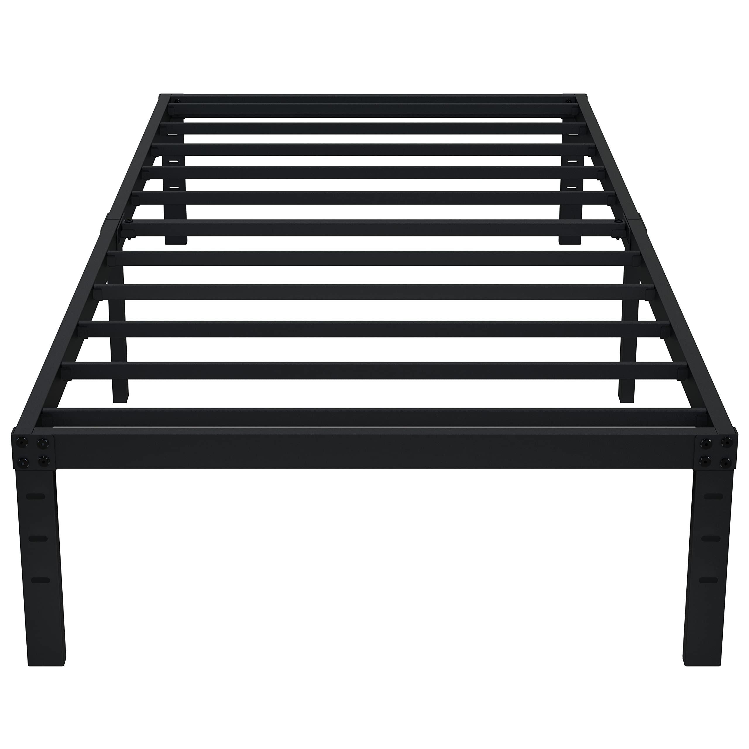 Emoda 14 Inch Twin Bed Frames No Box Spring Needed, Heavy Duty Metal Twin Platform Bed Frame, Noise Free, Easy Assembly, Black