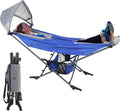 Portable Hammock with Stand, Worlds Best Mock ONE Hammock, Compact Folding Framed Hammock with Adjustable Sunshade Canopy for P