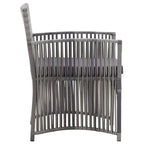 vidaXL Set of 2 Patio Armchairs with Padded Seats - Anthracite Poly Rattan - Outdoor Garden Furniture with Washable Cushion Covers - Requires Assembly