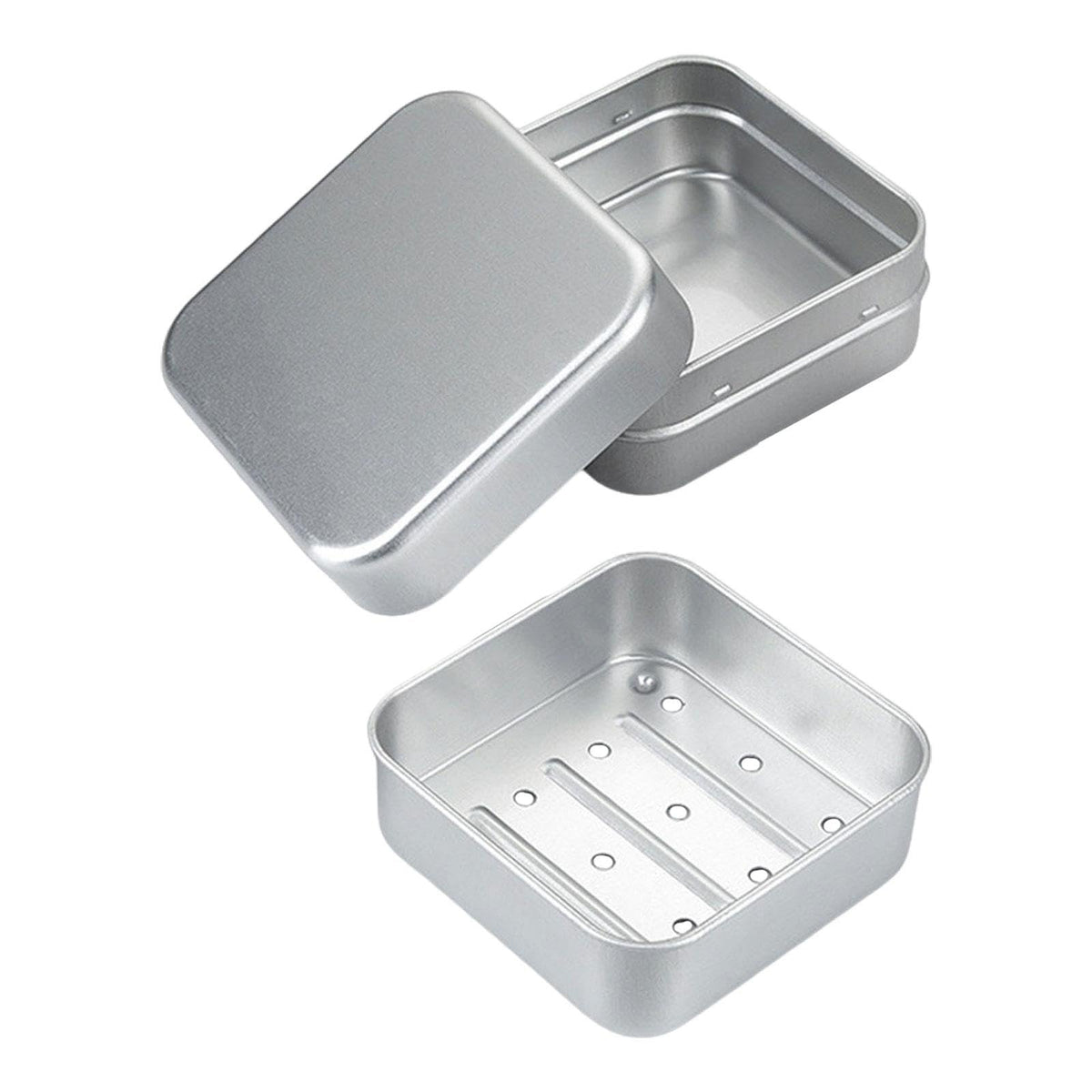 HEAVENGLOW Portable Soap Box Storage Tin Jar for Business Trips Outdoor Activities Home Square|Home & Garden | Bath | Soap Dishe