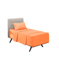 Hearth & Harbor Extra Deep Pocket Twin Sheets - 3 Piece Hotel Luxury Twin Sheet Set Fits Up To 24' Mattress - Ultra Soft Luxury Twin Bed Sheet Set - Soft & Breathable, Twin, Apricot Buff Orange