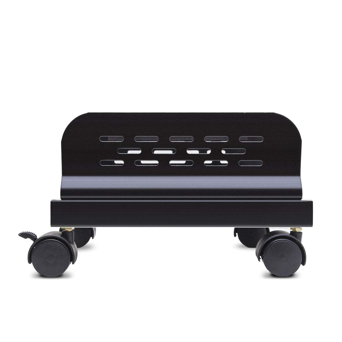 Syba Mobile Desktop Tower Computer Metal Floor Stand Rolling Caster Wheels with Ventilation and Adjustable Width from 6 to 10 Inches - SY-ACC65057