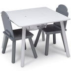 Delta Children Finn Table And Chair Set With Storage, White/Grey