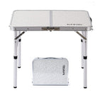 Folding Camp Table Small, 24''L X16''W With Adjustable Height Legs, Indoor Outdoor Lightweight Portable Aluminum Dining Table For Picnic Camping 2-Feet(2 Heights 10'/19')