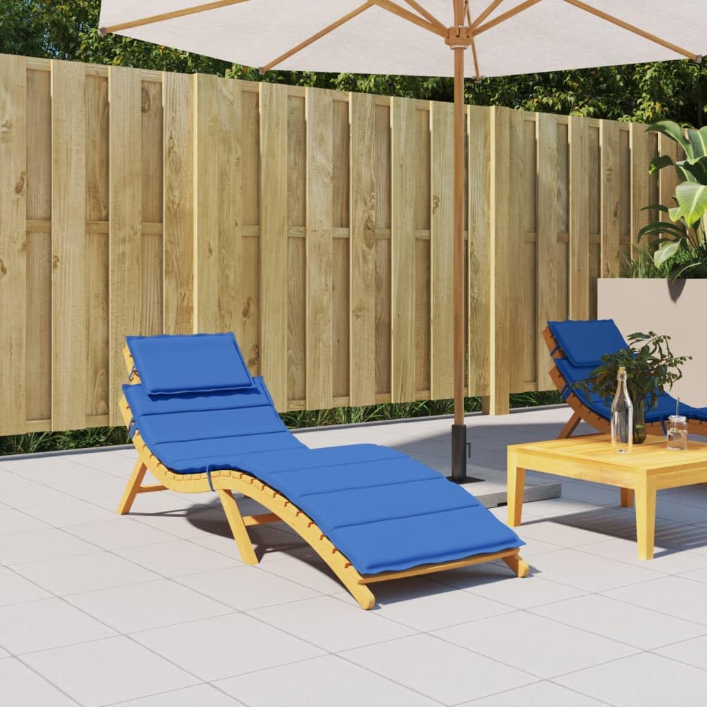 vidaXL Sun Lounger Cushion Royal Blue Oxford Fabric