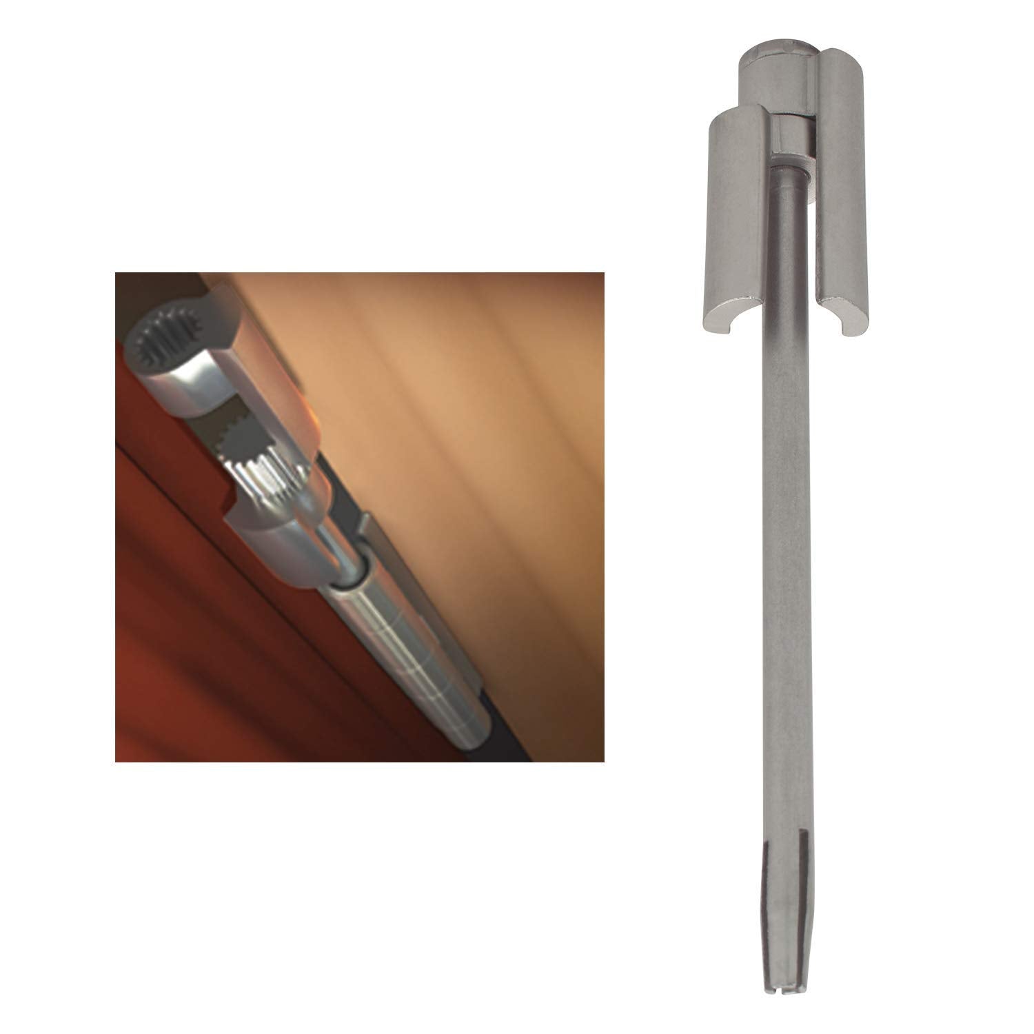 Nuk3Y Door Saver 2 Ii Hinge Pin Stop Fits All 3' To 4-1/2' Residential Hinges (Satin Nickel)