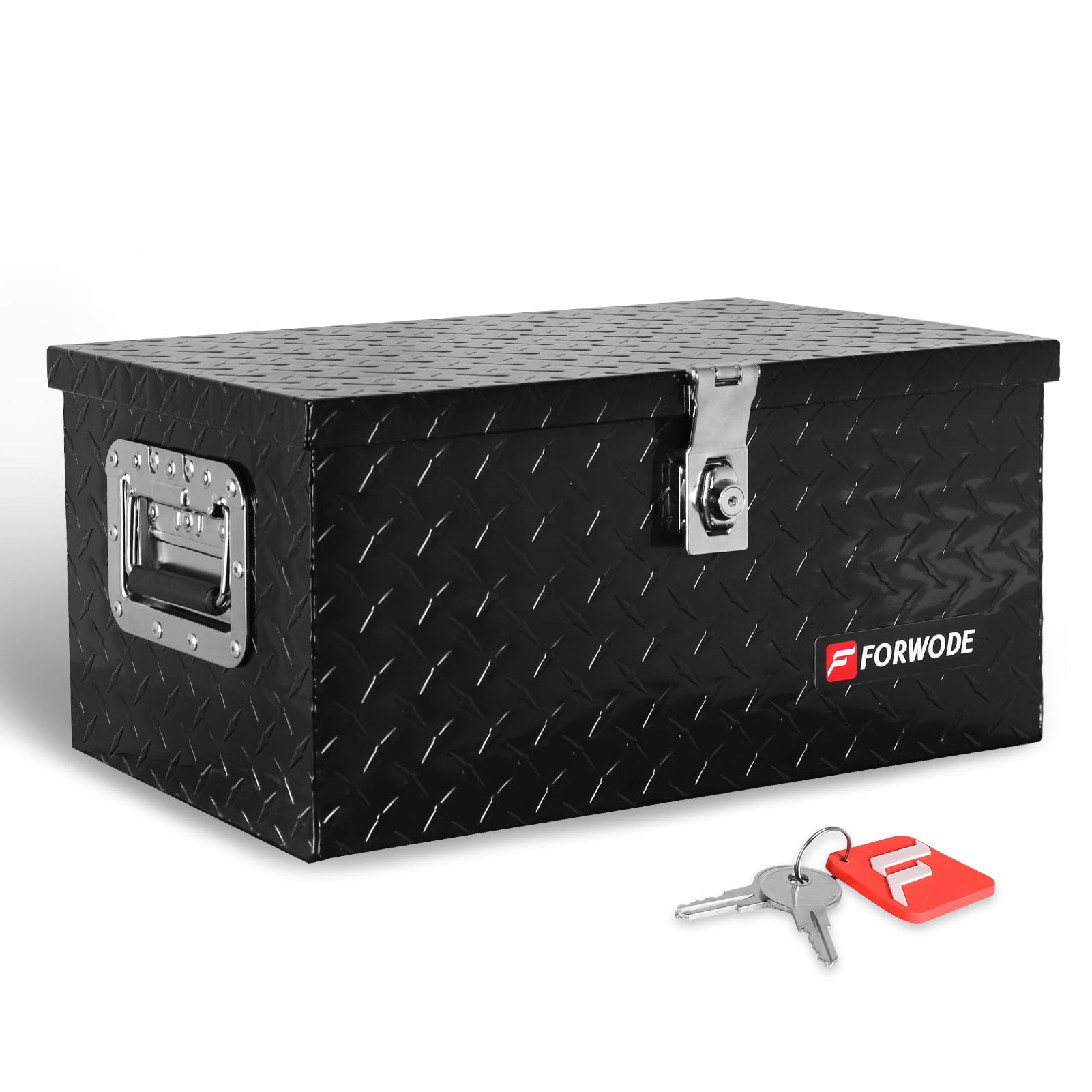 Forwode 20 Inch Truck Bed Tool Box Aluminum Heavy Duty Trailer Tool Box For Pickup Truck Bed Rv Toolbox With Handle And Lock - B